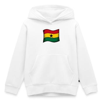 Ghana Flagge Rot Gold Grün Stern - Kinder Premium Organic Hoodie - Weiß - Vorne - AI Model Kid Female (0cm)