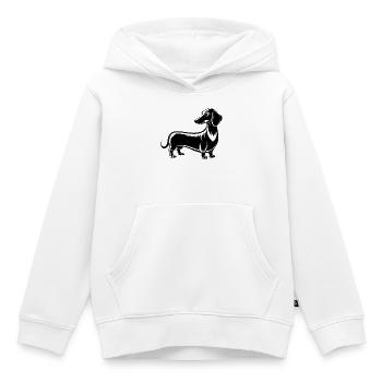 Extra Long Daschund - Kinder Premium Organic Hoodie - Weiß - Vorne - AI Model Kid Female (0cm)