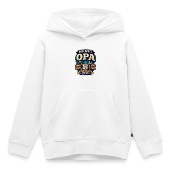 Der beste Opa – Werkstatt Motiv - Kinder Premium Organic Hoodie - Weiß - Vorne - AI Model Kid Female (0cm)