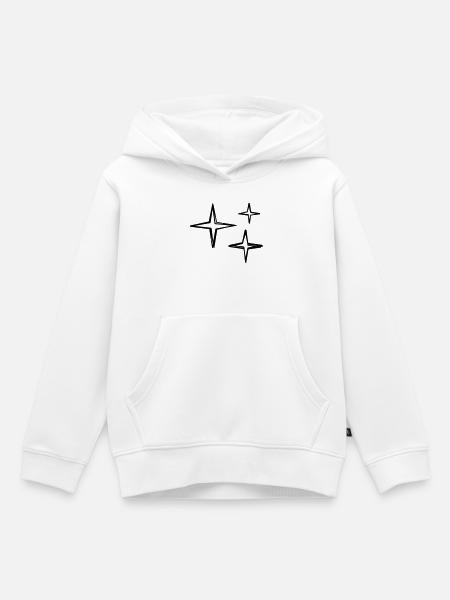 Funkeln handgezeichnet - Kinder Premium Organic Hoodie - Weiß