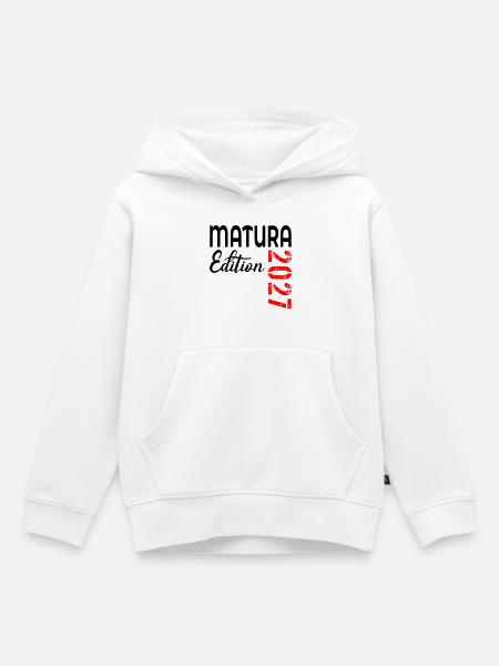 Matura 2027 Maturität - Kinder Premium Organic Hoodie - Weiß