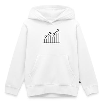 Symbol der Geschäftswachstums-Chart-Linie - Kinder Premium Organic Hoodie - Weiß - Vorne - AI Model Kid Female (0cm)