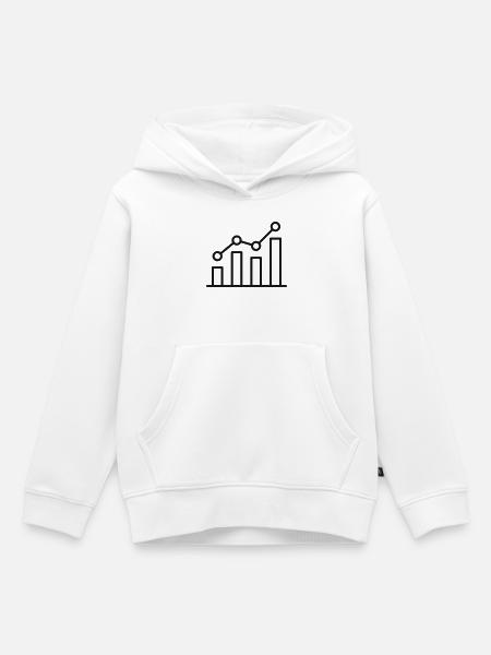 Symbol der Geschäftswachstums-Chart-Linie - Kinder Premium Organic Hoodie - Weiß