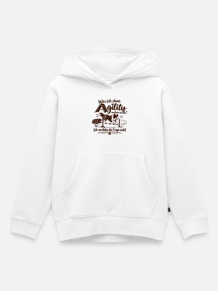 Agilitygross - Kinder Premium Organic Hoodie - Weiß