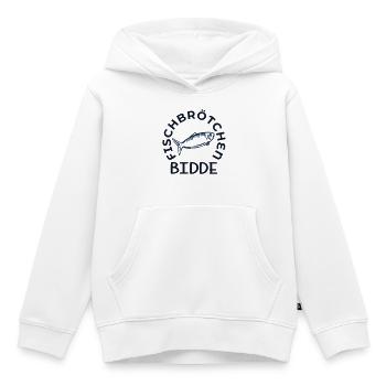 Hamburg Fischbrötchen Bidde - Kinder Premium Organic Hoodie - Weiß - Vorne - AI Model Kid Female (0cm)