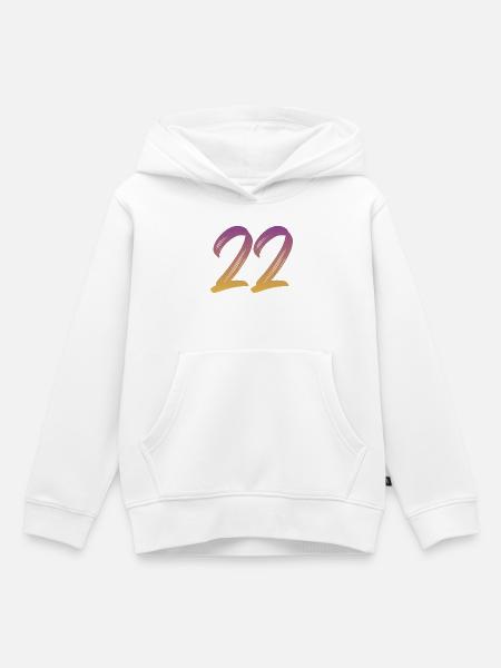 22 - Kinder Premium Organic Hoodie - Weiß