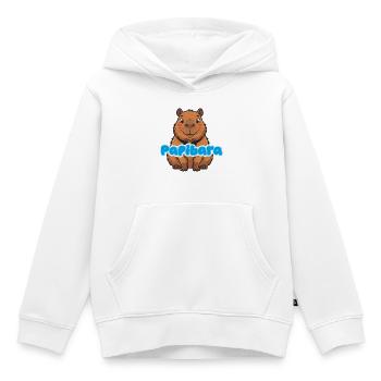 Papibara Capybara - Kinder Premium Organic Hoodie - Weiß - Vorne - AI Model Kid Female (0cm)