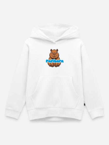 Papibara Capybara - Kinder Premium Organic Hoodie - Weiß
