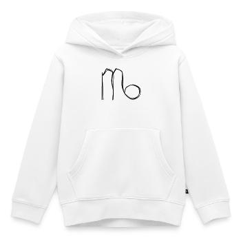 Sternzeichen Jungfrau handgezeichnet - Kinder Premium Organic Hoodie - Weiß - Vorne - AI Model Kid Female (0cm)