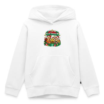 Weihnachts Hühner - Kinder Premium Organic Hoodie - Weiß - Vorne - AI Model Kid Female (0cm)