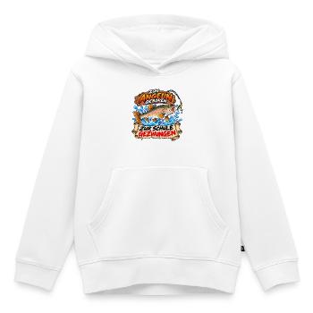 Zum Angeln geboren - Kinder Premium Organic Hoodie - Weiß - Vorne - AI Model Kid Female (0cm)