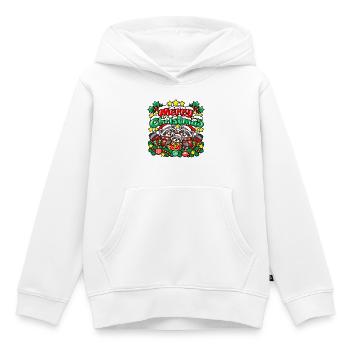Raccoons Christmas Cheer Trio - Kinder Premium Organic Hoodie - Weiß - Vorne - AI Model Kid Female (0cm)