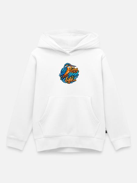 Eisvögel - Kinder Premium Organic Hoodie - Weiß
