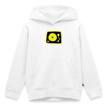 tourne-disque - Sweat Premium à capuche enfant bio - blanc - Devant - AI Model Kid Female (0cm)