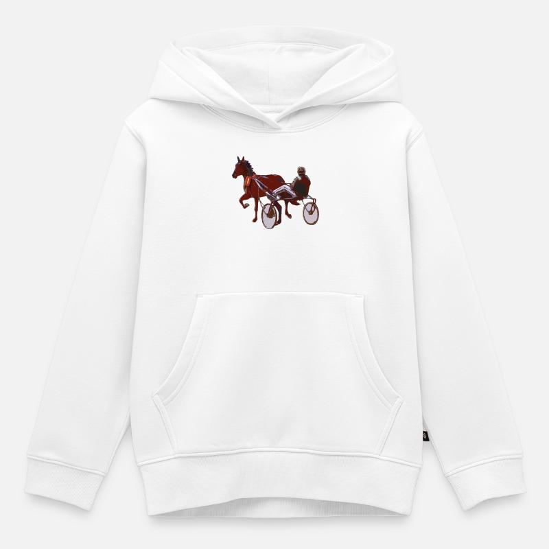 trotter - Sweat Premium à capuche enfant bio - blanc