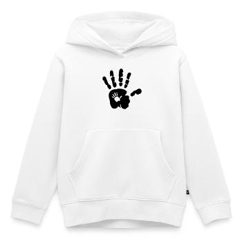 Hand in Hand - Händer - Mama - Baby - Papa - Kind - Kinder Premium Organic Hoodie - Weiß - Vorne - AI Model Kid Female (0cm)
