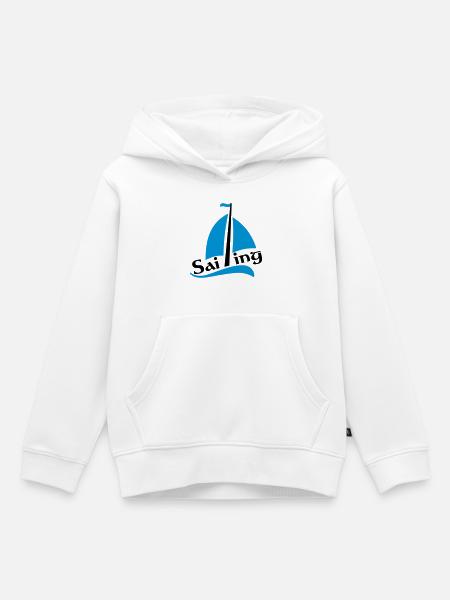 Segelboot - Kinder Premium Organic Hoodie - Weiß