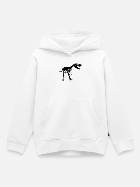 Dinosaur - Kinder Premium Organic Hoodie - Weiß