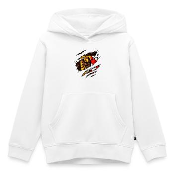 Nuremberg - Sweat Premium à capuche enfant bio - blanc - Devant - AI Model Kid Female (0cm)