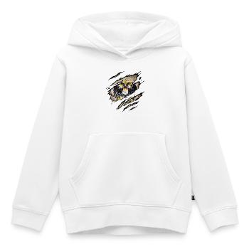 Cologne - Sweat Premium à capuche enfant bio - blanc - Devant - AI Model Kid Female (0cm)