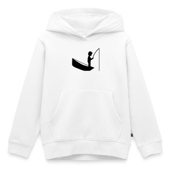Eine Junge mit einer Angel - Kinder Premium Organic Hoodie - Weiß - Vorne - AI Model Kid Female (0cm)