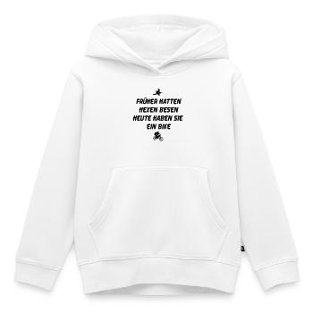 Hexenbesen Bike - Kinder Premium Organic Hoodie - Weiß - Vorne - AI Model Kid Female (0cm)