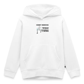 Les perdants voient les limites, les gagnants voient les obstacles - Sweat Premium à capuche enfant bio - blanc - Devant - AI Model Kid Female (0cm)