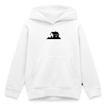 Maison - Sweat Premium à capuche enfant bio - blanc - Devant - AI Model Kid Female (0cm)