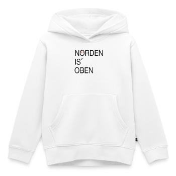 Norden is oben - Kinder Premium Organic Hoodie - Weiß - Vorne - AI Model Kid Female (0cm)