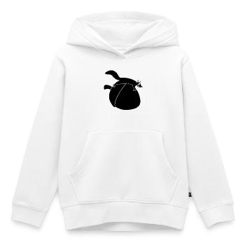 Das Eichhörnchen gegen die Eichel (schwarz) - Kinder Premium Organic Hoodie - Weiß - Vorne - AI Model Kid Female (0cm)