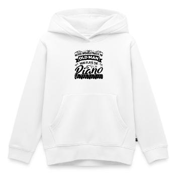 Pianist Grandpa - Kids Premium Organic Hoodie - white - Front - AI Model Kid Female (0cm)