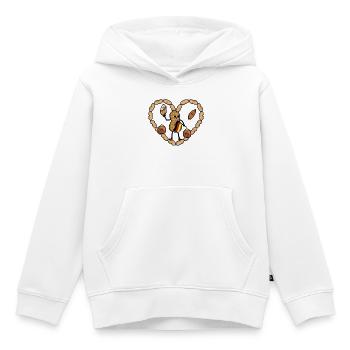 Deutsche Nuss Erdnuss Deutschlandfahne Nüsse - Kinder Premium Organic Hoodie - Weiß - Vorne - AI Model Kid Female (0cm)