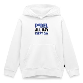 Padelspiel Sport Padel Racket Spieler Statement - Kinder Premium Organic Hoodie - Weiß - Vorne - AI Model Kid Female (0cm)