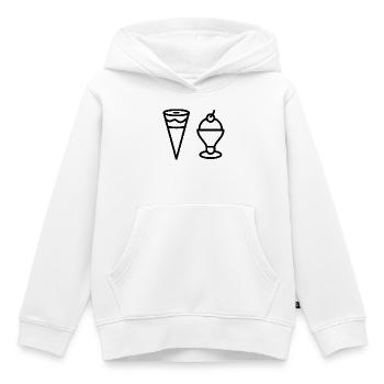 J’adore la crème glacée - Sweat Premium à capuche enfant bio - blanc - Devant - AI Model Kid Female (0cm)