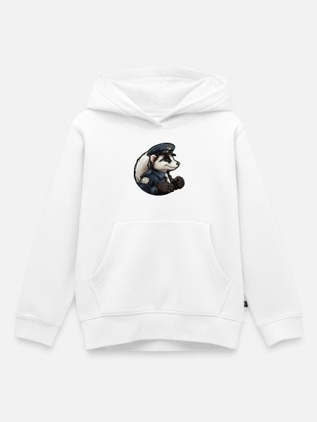 Stinktier Polizei - Kinder Premium Organic Hoodie - Weiß