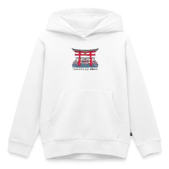 Sanctuaire d’Itsukushima, Miyajima, Hiroshima. Japon - Sweat Premium à capuche enfant bio - blanc - Devant - AI Model Kid Female (0cm)