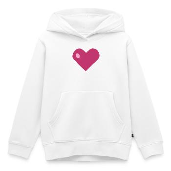 Schenk mir dein Herz - Kinder Premium Organic Hoodie - Weiß - Vorne - AI Model Kid Female (0cm)