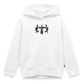 Rennrad Fahrrad Radsport Skizze schwarz weiss - Kinder Premium Organic Hoodie - Weiß - Vorne - AI Model Kid Female (0cm)