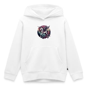 Licornes licornes - Sweat Premium à capuche enfant bio - blanc - Devant - AI Model Kid Female (0cm)