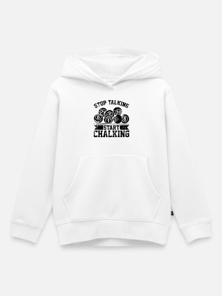 Witziger Billard Spruch - Kinder Premium Organic Hoodie - Weiß