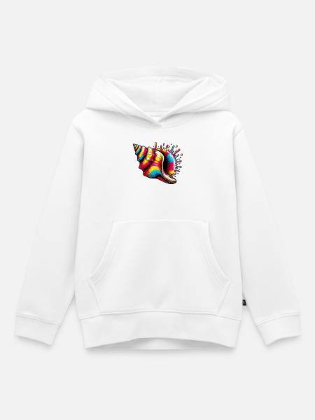 Muschel - Kinder Premium Organic Hoodie - Weiß