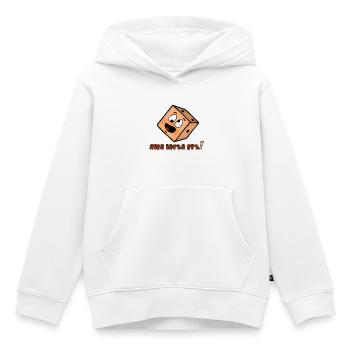 Les dés sont jetés - Émoticône amusante - Sweat Premium à capuche enfant bio - blanc - Devant - AI Model Kid Female (0cm)