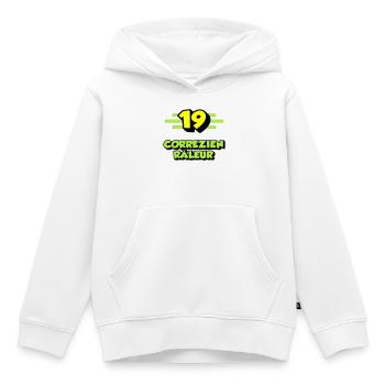 Complaining Correzien - Kids Premium Organic Hoodie - white - Front - AI Model Kid Female (0cm)