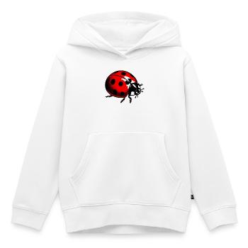 Coccinelle - Sweat Premium à capuche enfant bio - blanc - Devant - AI Model Kid Female (0cm)