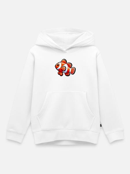 Clownfisch - Kinder Premium Organic Hoodie - Weiß