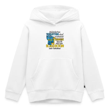 Toilettes pour handicapés - Sweat Premium à capuche enfant bio - blanc - Devant - AI Model Kid Female (0cm)
