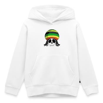 Totenkopf-Reggae-Musik - Kinder Premium Organic Hoodie - Weiß - Vorne - AI Model Kid Female (0cm)