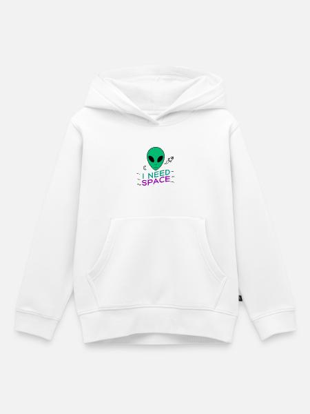 I Need Space - Kinder Premium Organic Hoodie - Weiß