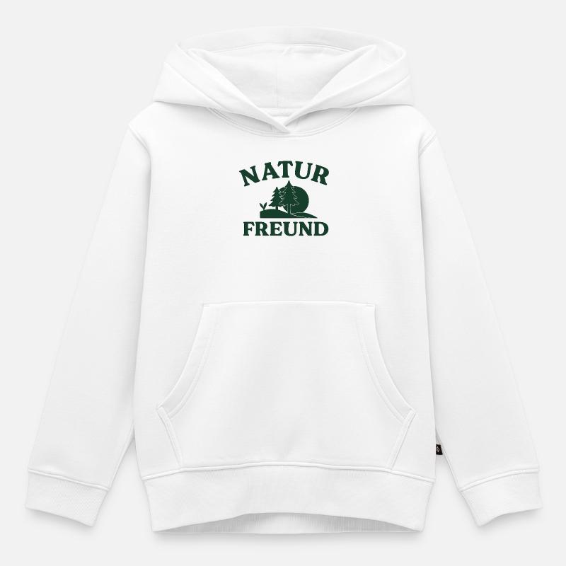 Amoureux de la nature - Sweat Premium à capuche enfant bio - blanc