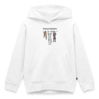 Nettoyant pour chat - Sweat Premium à capuche enfant bio - blanc - Devant - AI Model Kid Female (0cm)